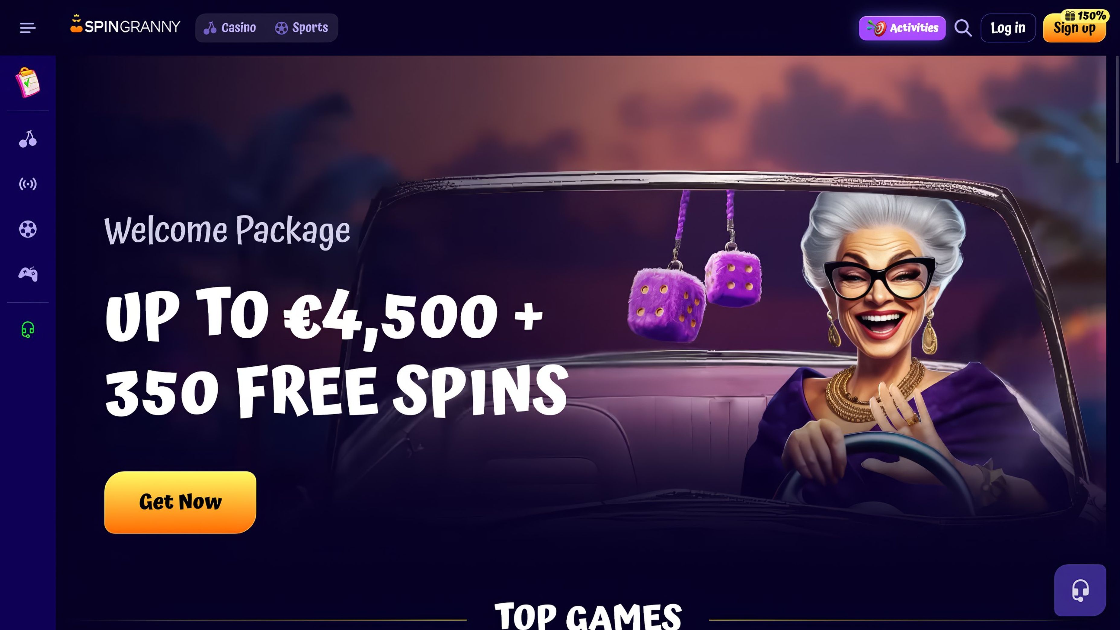 Spingranny Casino desktop screenshot 1